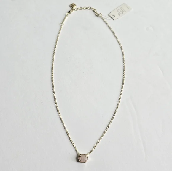 Kendra Scott Davie Rose Quartz Necklace - Picture 8 of 9